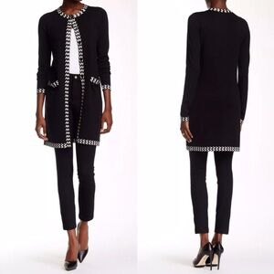 Diane Von Furstenberg Carmela Silk Blend Cardigan Beaded Large